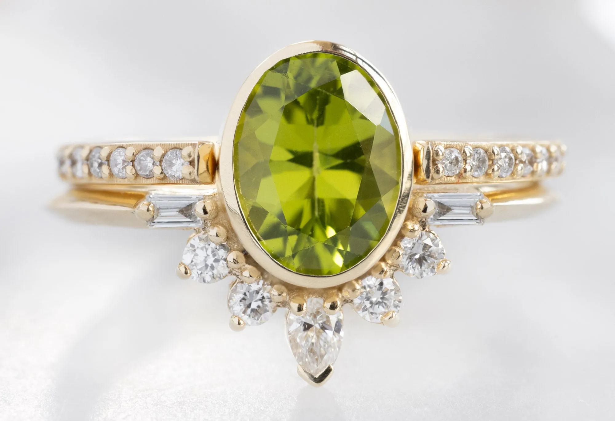 The Posy Ring with a 1.36ct Oval-Cut Peridot