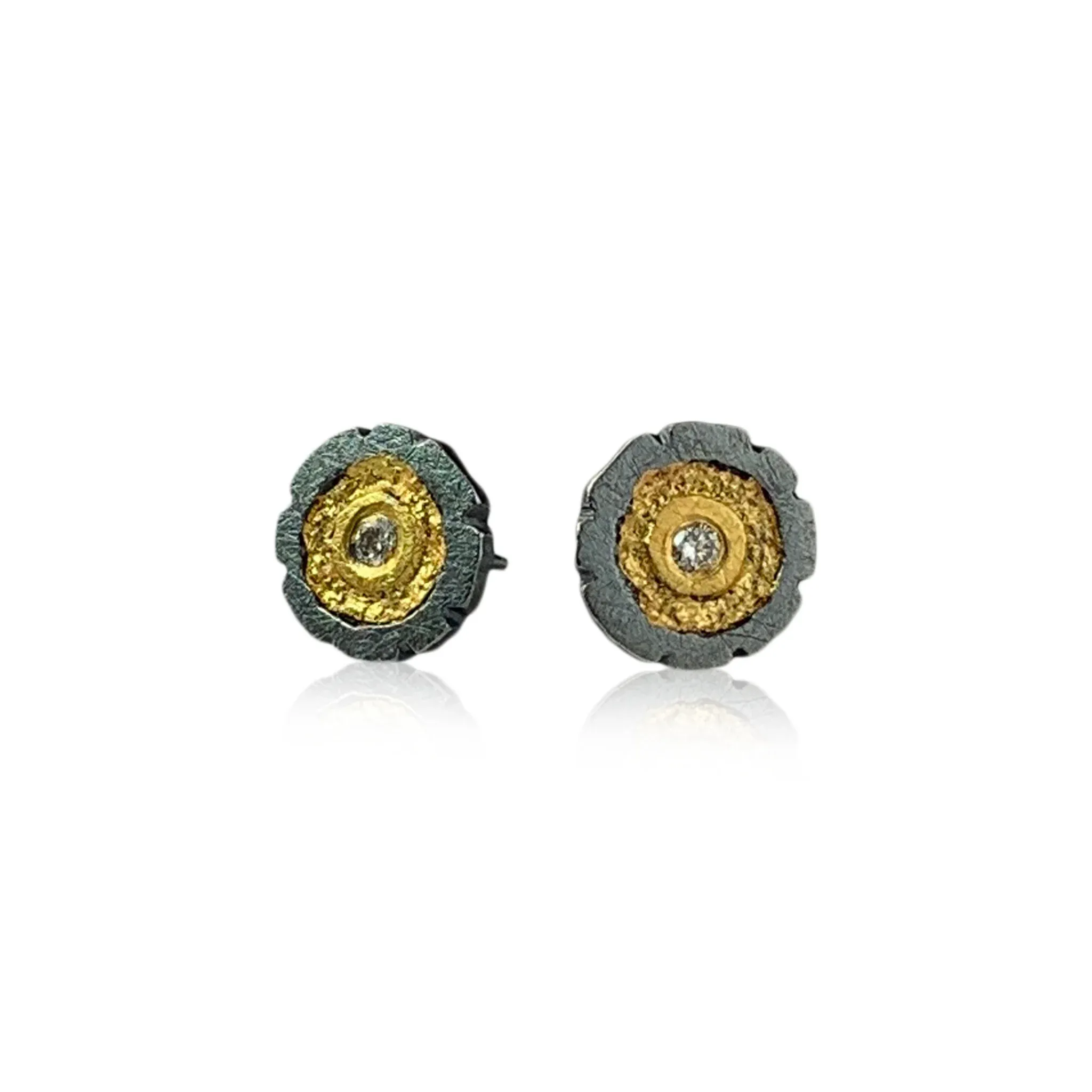 Tiny Redwood Stud Earrings - Gold