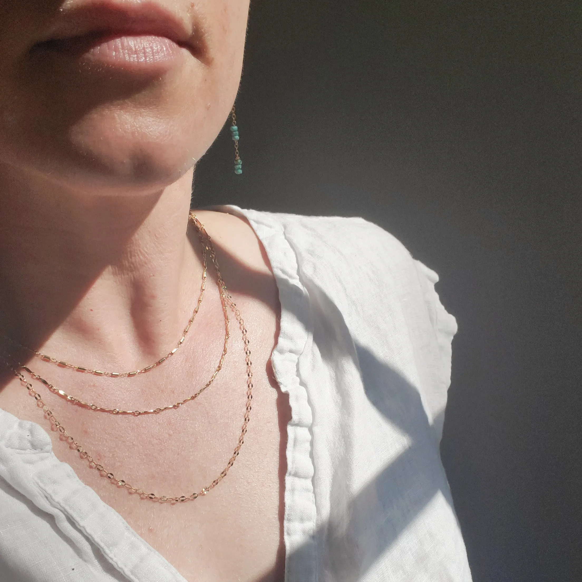 Tube Chain Layering necklace