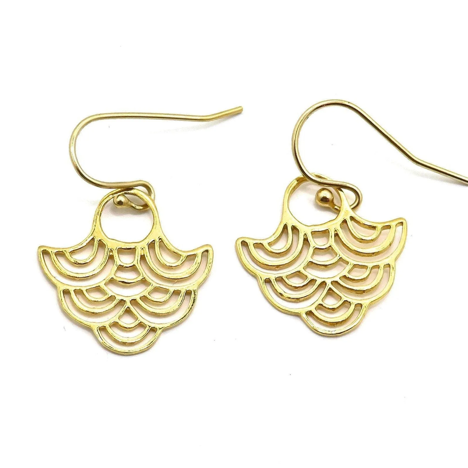 Wavy Geo Earrings - Gold