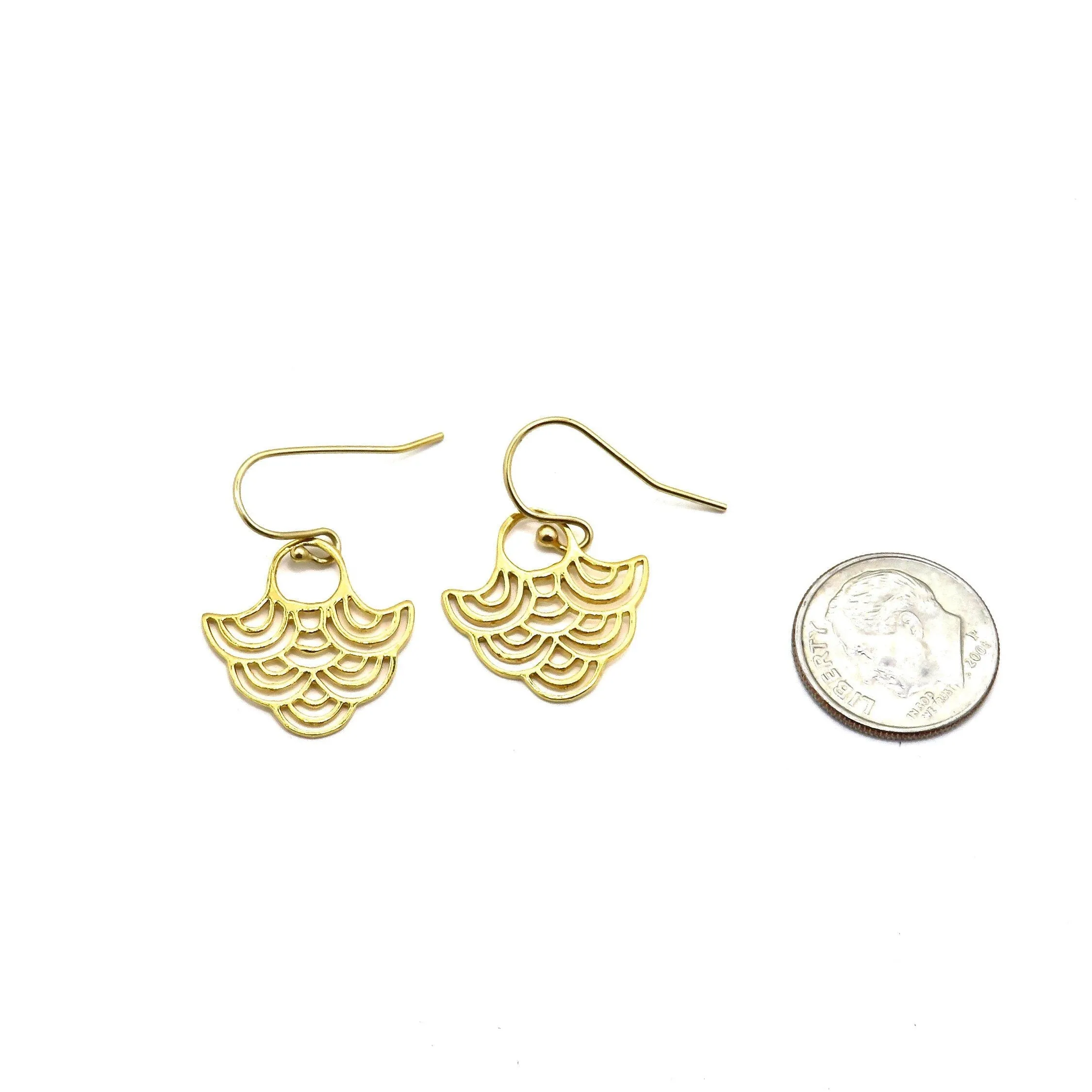 Wavy Geo Earrings - Gold