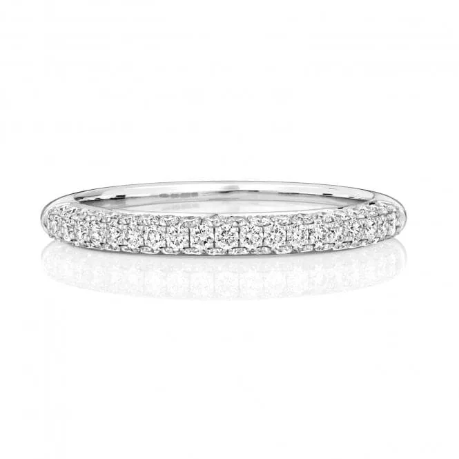 Wedding Band Platinum Diamond Half Eternity Ring WP274